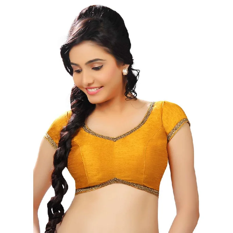 Act Fast Designer Indian Traditional Mustard Sweetheart-Neck Saree Blouse Choli (CO-203- Mustard) Act Fast Designer Indian Traditional Mustard Sweetheart-Neck Saree Blouse Choli (CO-203- Mustard)