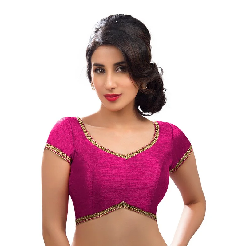 Bonus Savings Designer Indian Traditional Magenta Sweetheart-Neck Saree Blouse Choli (CO-203-Magenta) Bonus Savings Designer Indian Traditional Magenta Sweetheart-Neck Saree Blouse Choli (CO-203-Magenta)