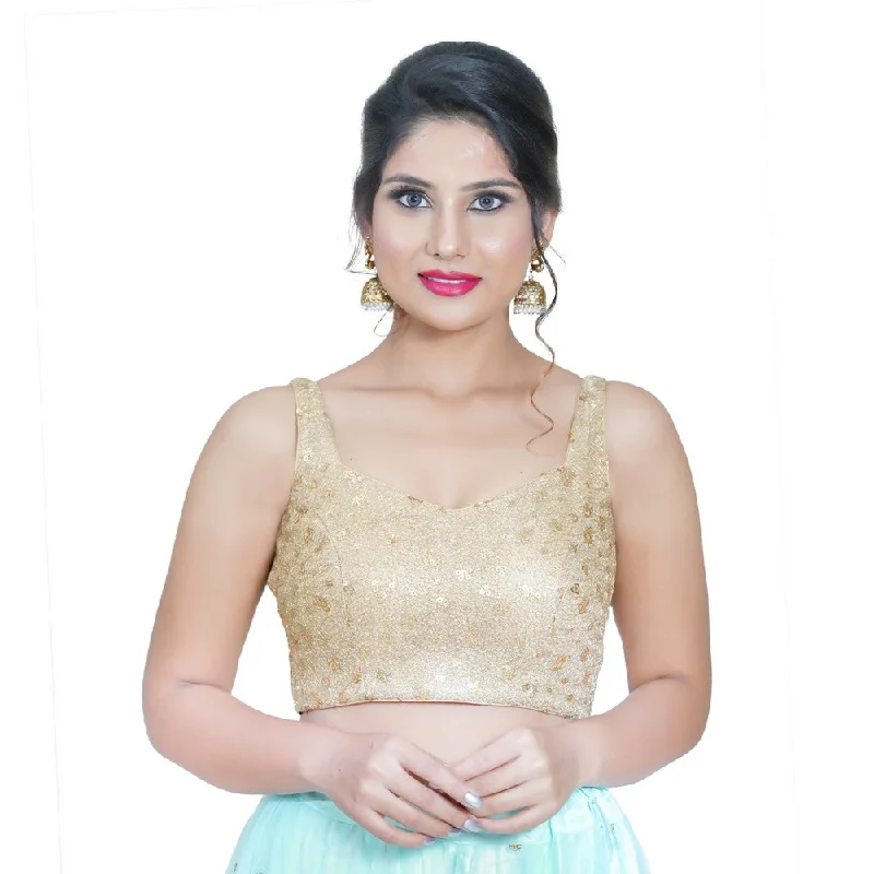 Price Drop Beautiful Gold Designer Indian Traditional Sweetheart Neckline Sleeveless Saree Blouse Choli (VFJKP-34-Gold) Price Drop Beautiful Gold Designer Indian Traditional Sweetheart Neckline Sleeveless Saree Blouse Choli (VFJKP-34-Gold)