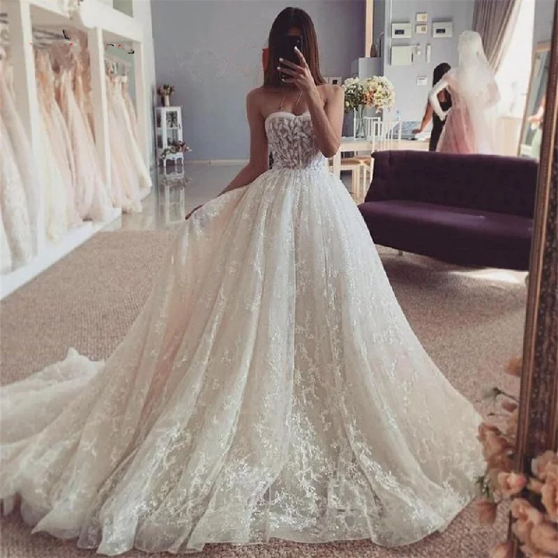 Mega Sale Women's Lace Appliques Wedding Dress
