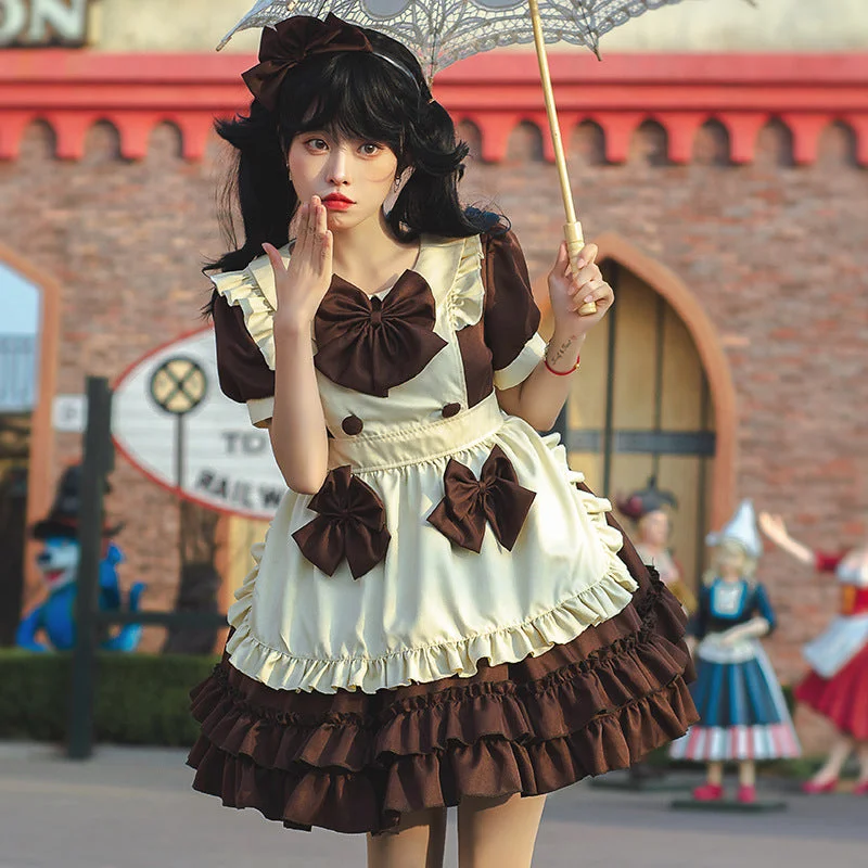 The Best Prices "Café Maid" Lolita Bow Dress