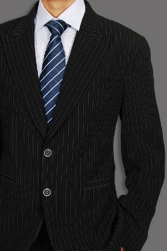 Super Bargain Designer Black Wedding Reception Formal Suit-BL3015