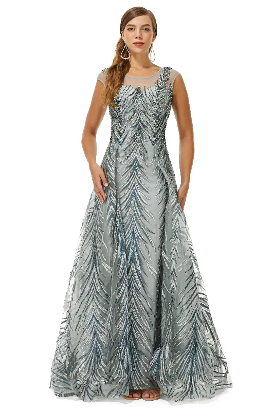 Deal Zone A-line Cap Sleeve Jewel Appliques Lace Floor-length Corset Prom Dresses outfit Deal Zone A-line Cap Sleeve Jewel Appliques Lace Floor-length Corset Prom Dresses outfit