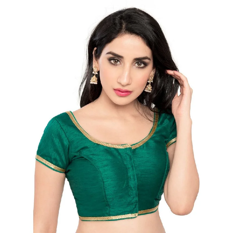 Last Chance Designer Indian Traditional Rama Green Round Neck Saree Blouse Choli (CO-193Sl-Rama-Green ) Last Chance Designer Indian Traditional Rama Green Round Neck Saree Blouse Choli (CO-193Sl-Rama-Green )