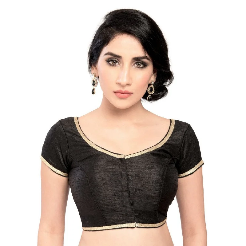Midnight Sale Designer Indian Traditional Black Round Neck Saree Blouse Choli (CO-193Sl-Black) Midnight Sale Designer Indian Traditional Black Round Neck Saree Blouse Choli (CO-193Sl-Black)