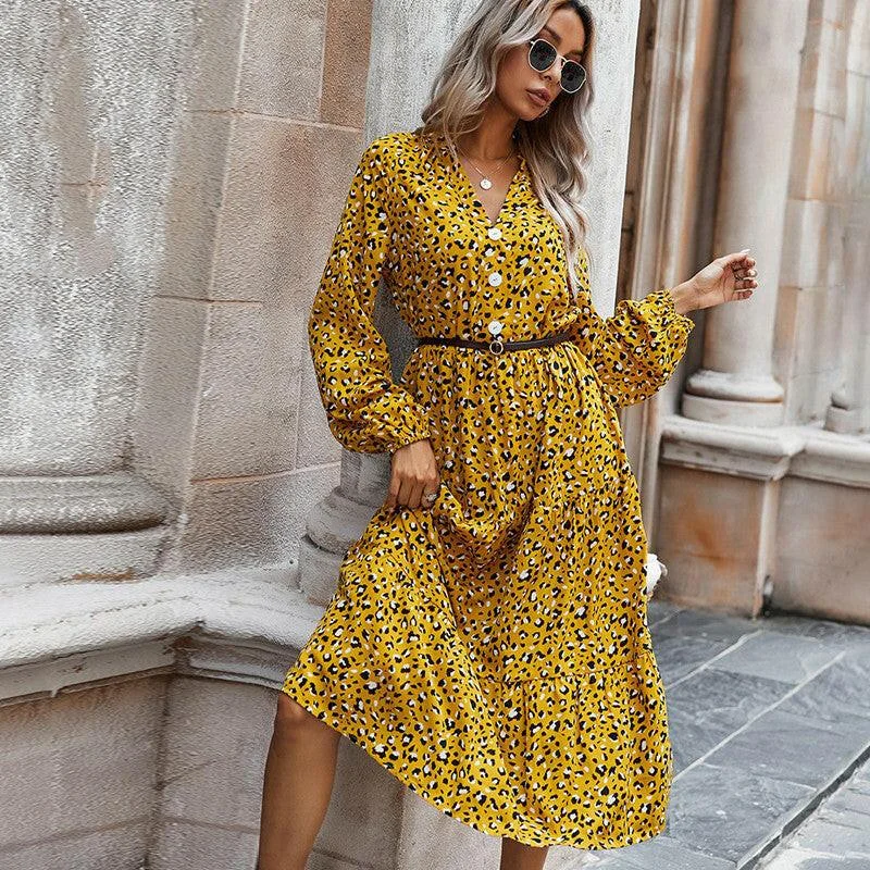 Flash Sale Leopard print women's dress