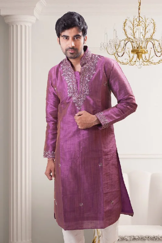 Extra Discounts Purple Indian Traditional Kurta Pajama Set- BL4046SNT