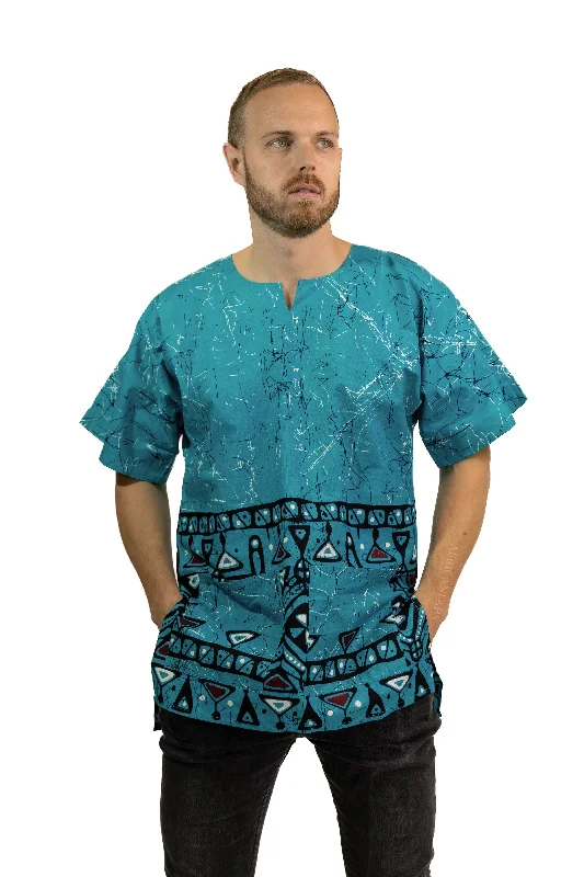 Savings Alert Turquoise Kampala Dashiki Shirt / Dashiki Dress - African print top