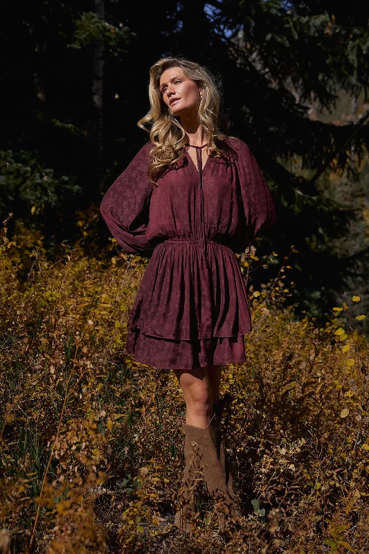 Sneak Peek Sale Kaylee Midi Dress in Wine