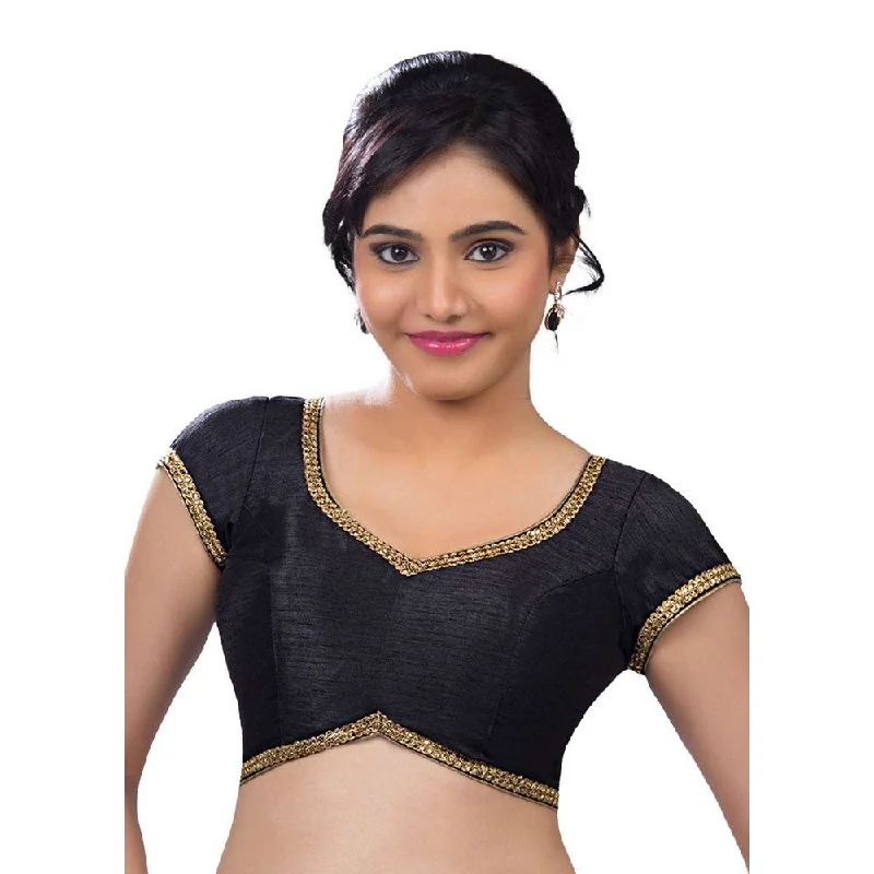 Final Markdown Designer Indian Traditional Black Sweetheart-Neck Saree Blouse Choli (CO-203-Black) Final Markdown Designer Indian Traditional Black Sweetheart-Neck Saree Blouse Choli (CO-203-Black)
