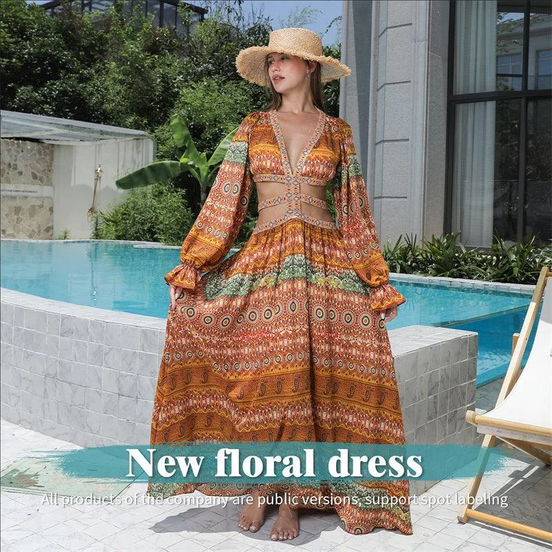 Inventory Reduction Women's Floral Large Hem Dress