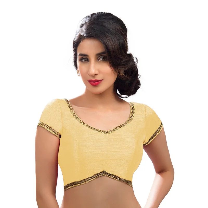 Discount Deals Designer Indian Traditional Cream Sweetheart-Neck Saree Blouse Choli (CO-203-Cream) Discount Deals Designer Indian Traditional Cream Sweetheart-Neck Saree Blouse Choli (CO-203-Cream)