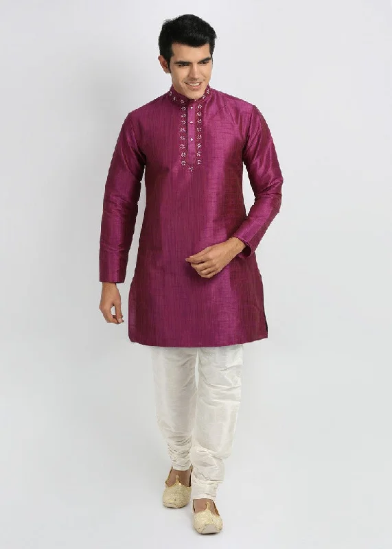 Can't Miss Graceful Indian Traditional Purple Kurta Set- BL4021SNT