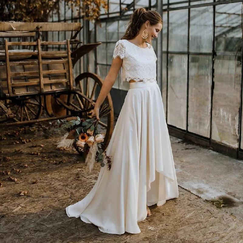 Year-End Clearance Women's Two-Piece Lace Wedding Dress