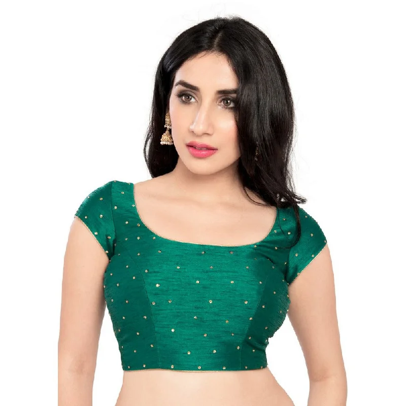 Midnight Madness Lovely Stone Work Designer Indian Traditional Rama-Green Round Neck Saree Blouse Choli (CO-202SL-Rama-Green) Midnight Madness Lovely Stone Work Designer Indian Traditional Rama-Green Round Neck Saree Blouse Choli (CO-202SL-Rama-Green)