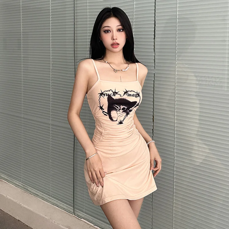 Best Deals "Cat Love" Slim Dress