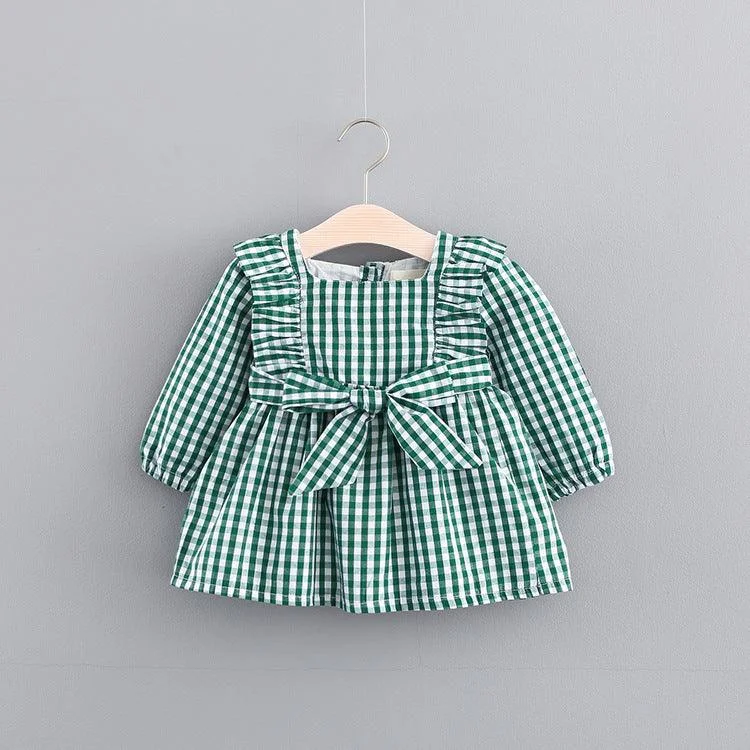 Bargain Blast Baby Herbst Kleid - Cute girl's dress, Korean-inspired kids' clothing perfect for autumn.
