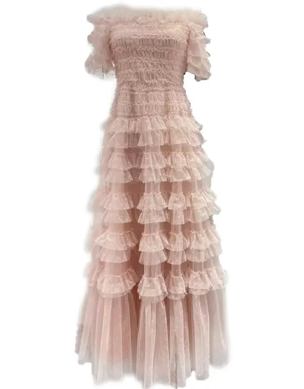 Savings Spectacular Chiffon ruffle tiered dress