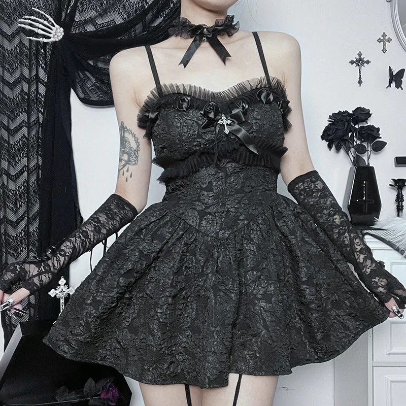 Deal of the Day Rose Lace Ribbon Dress