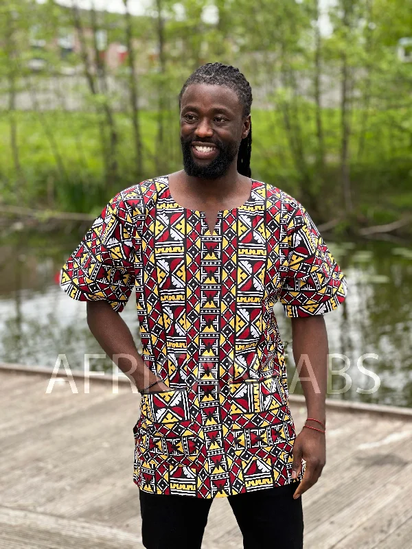 Limited Stock Beige / white Bogolan Dashiki Shirt / Dashiki Dress - African print top - Unisex Limited Stock Beige / white Bogolan Dashiki Shirt / Dashiki Dress - African print top - Unisex