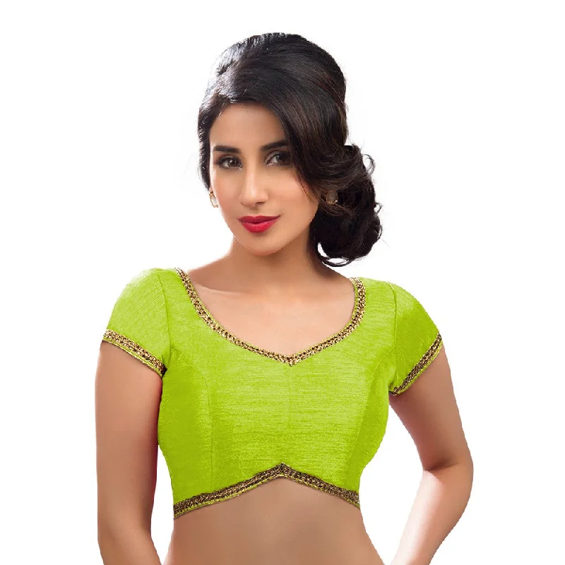 Extra Discounts Designer Indian Traditional Pista-Green Sweetheart-Neck Saree Blouse Choli (CO-203-Pista-Green) Extra Discounts Designer Indian Traditional Pista-Green Sweetheart-Neck Saree Blouse Choli (CO-203-Pista-Green)