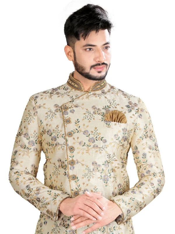 Big Savings Magnificent Multicolor Embroidery Indian Wedding Indo-Western Sherwani for Men -RK1209 Big Savings Magnificent Multicolor Embroidery Indian Wedding Indo-Western Sherwani for Men -RK1209