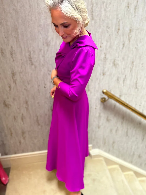 Early Access Magenta Bow Dress