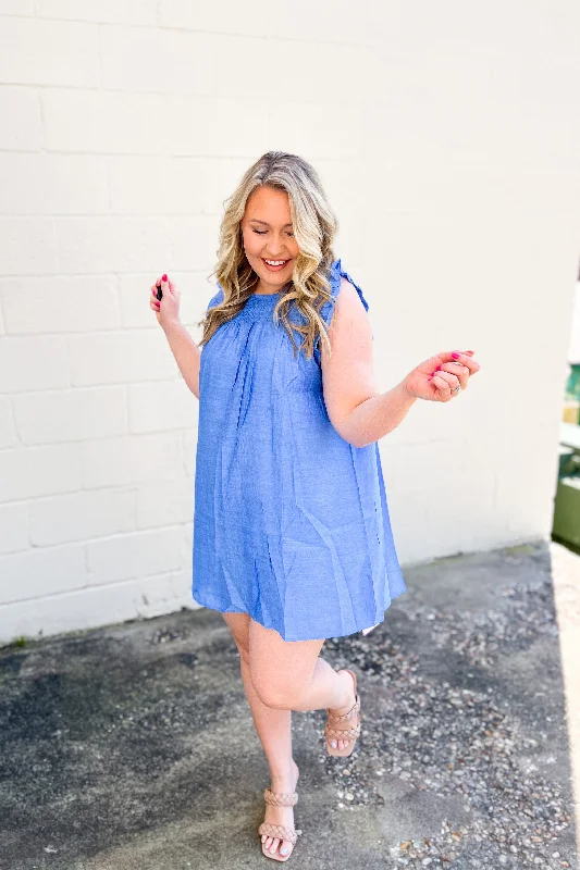 Low Prices Crystal Clear Dress, Blue