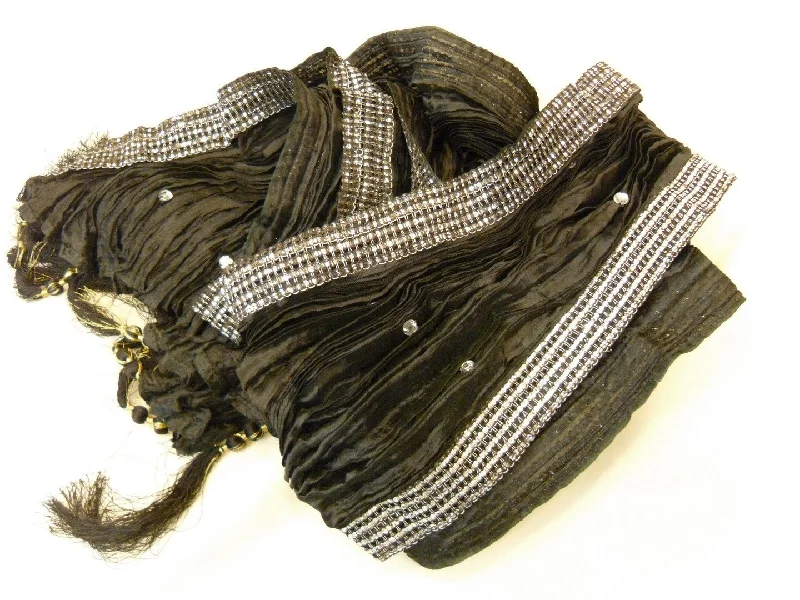 Don’t Miss Out Jardoshi Border Black Royal Khesh Stole- SNTBL0092