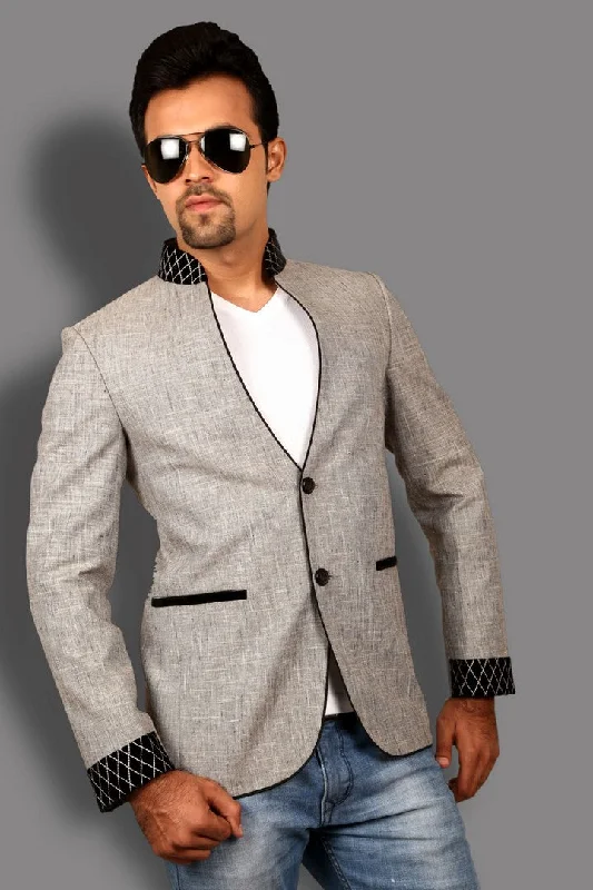 Buy Now Trendy Silver Grey Blazer For Men - BL5028SNT