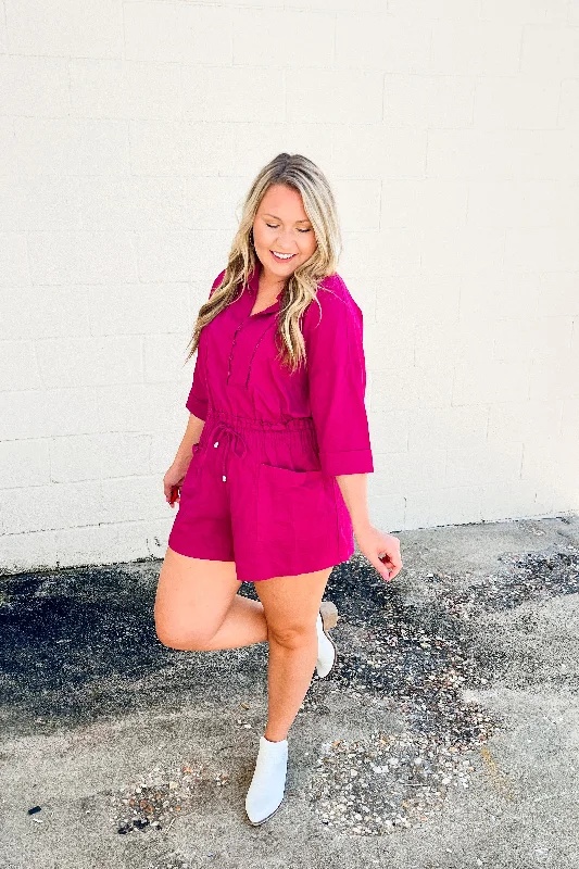 Deal Dash SALE | Let's Go Girls Romper, Magenta