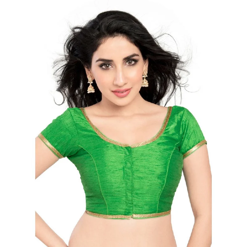 Stock Up and Save Designer Indian Traditional Parrot-Green Round Neck Saree Blouse Choli (CO-193Sl-Parrot-Green) Stock Up and Save Designer Indian Traditional Parrot-Green Round Neck Saree Blouse Choli (CO-193Sl-Parrot-Green)