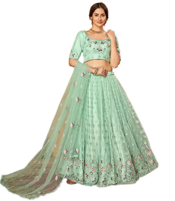 YEAR-End Sale Gallant Turquoise Embroidered- SNT2040