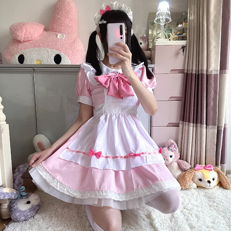 Loyalty Reward Sweet Japanese Bow Lace Maid Dress