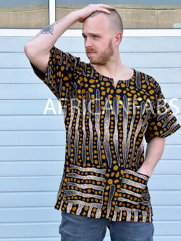 Clearance Items Brown / Black Bogolan Dashiki Shirt / Dashiki Dress - African print top - Unisex Clearance Items Brown / Black Bogolan Dashiki Shirt / Dashiki Dress - African print top - Unisex