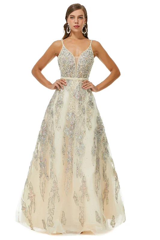 New Markdowns A-line V-neck Spaghetti strap Lace Floor-length Sleeveless Beading Corset Prom Dresses outfit New Markdowns A-line V-neck Spaghetti strap Lace Floor-length Sleeveless Beading Corset Prom Dresses outfit