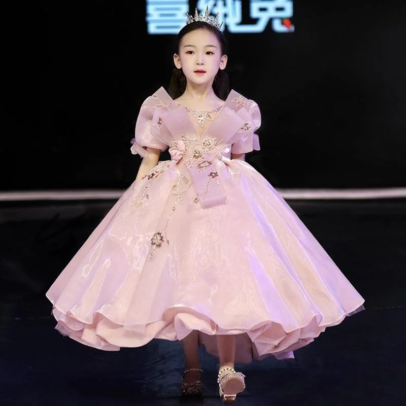 Special Savings Costume For Piano Performance Western Style Little Girl Host Dress