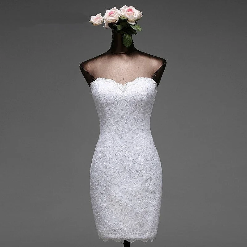 Clearance Event Women's Lace Short Wedding Dress