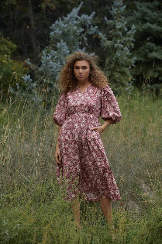 Factory Direct Sale Mulberry Floral Dress-FINAL SALE