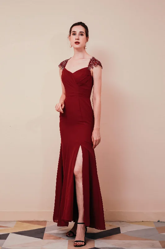 Unbeatable Prices Side Split Mermaid Long Open Back Corset Prom Dresses outfit