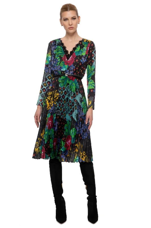 Quick Sale Jewelled Colours print Dress