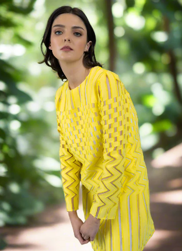 Instant Discount 🛑 1/2 PRICE 🛑Yellow Organza Dress .