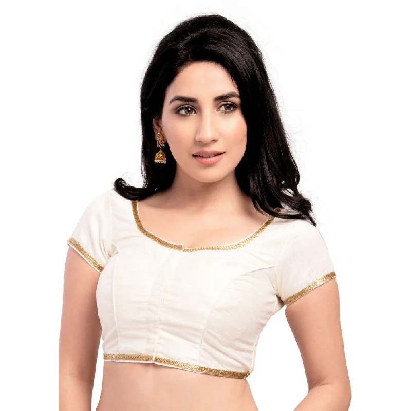 Price Slash Designer Indian Traditional Off-white Round Neck Saree Blouse Choli (CO-193Sl-Off-white) Price Slash Designer Indian Traditional Off-white Round Neck Saree Blouse Choli (CO-193Sl-Off-white)