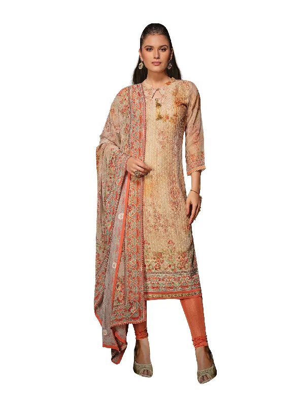 Last Chance Orchid Orange Embroidered Chikankari Long Kurti Salwar Kameez Suit D-6217 Last Chance Orchid Orange Embroidered Chikankari Long Kurti Salwar Kameez Suit D-6217