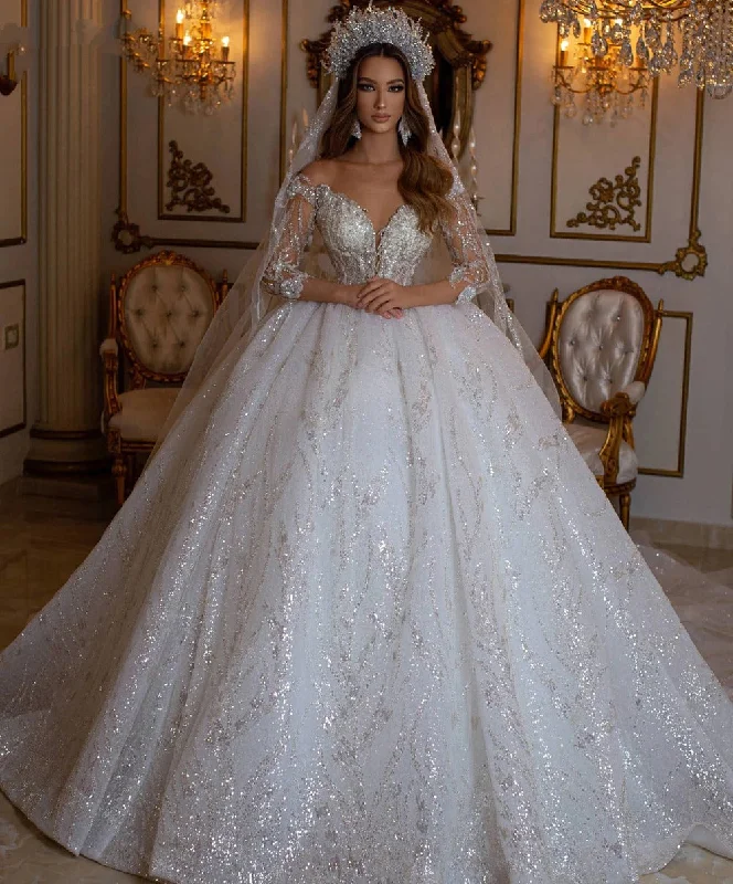 Crazy Savings Women's Off Shoulder Wedding Dress