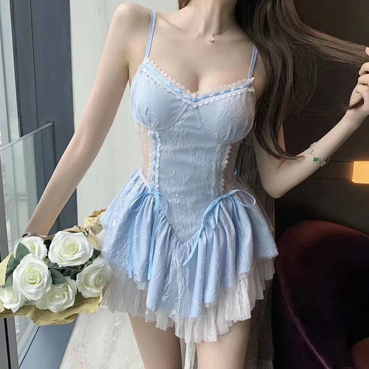 Big Discounts Mesh Lace Baby Doll Dress