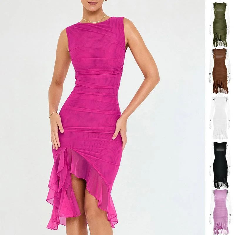 Shop and Save Women's Summer Sleeveless Slim Dress - Fashion Party Clubwear