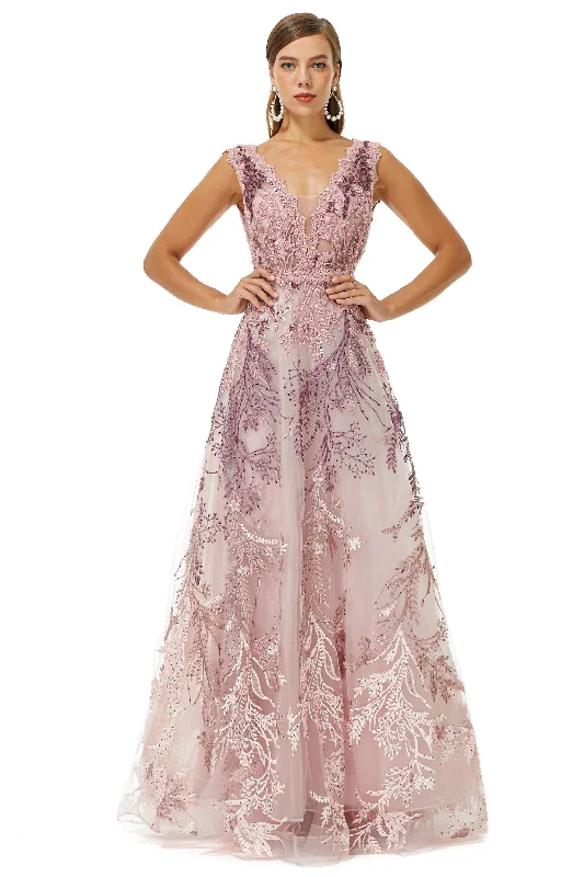 Discount Deals A-line V-neck Lace Beaded Applique Floor-length Sleeveless Corset Prom Dresses outfit Discount Deals A-line V-neck Lace Beaded Applique Floor-length Sleeveless Corset Prom Dresses outfit
