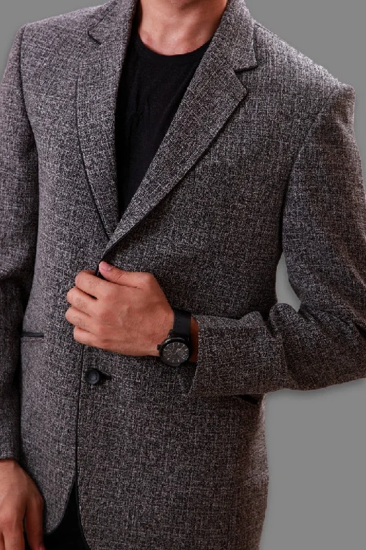 Closeout Sale Modern Grey Jute Blazer For Men - BL5047SNT