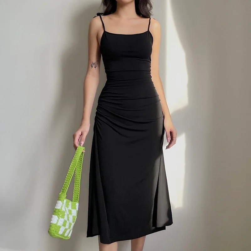 Great Bargains Women's Summer Backless Long Party Dress with Spaghetti Straps